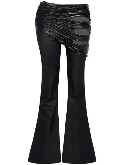 draped detailing jeans by DI PETSA