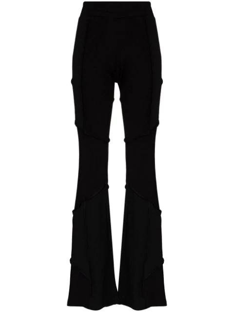 panelled flared cotton trousers by (DI)VISION