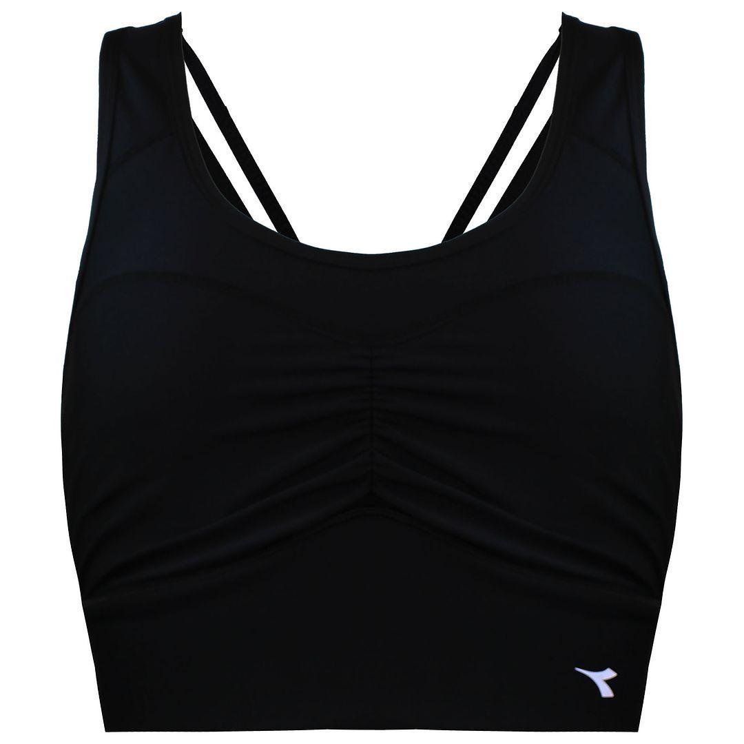 Supportive Sports Bra Crop Top Black by DIADORA