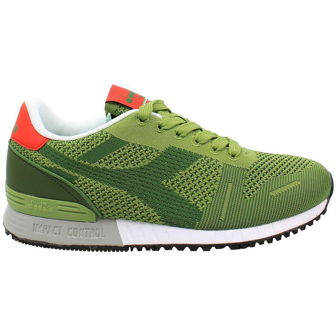 Titan Weave Olive Green Lace Up Trainers by DIADORA