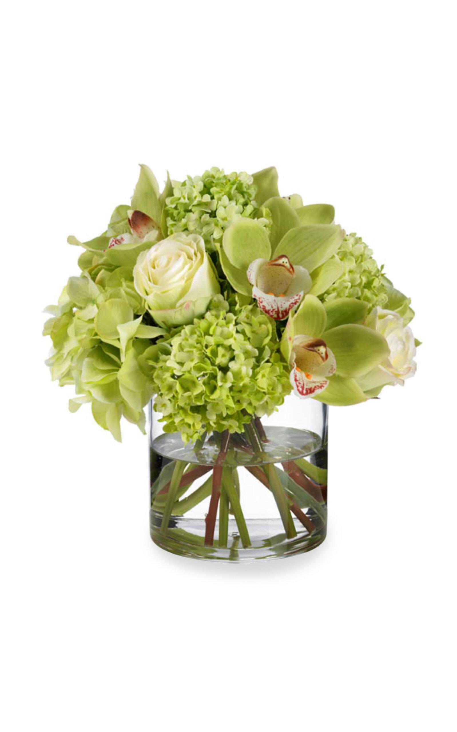 Diane James Designs - Green Hydrangea and Orchid Bouquet - Green - Moda Operandi by DIANE JAMES DESIGNS