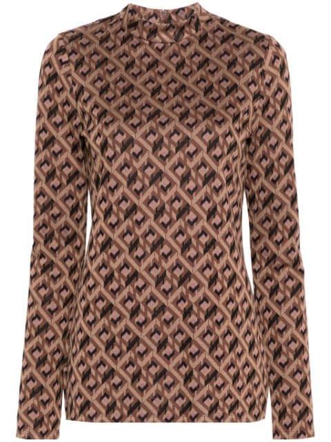 Birdie Tarot Maze-print top by DIANE VON FURSTENBERG