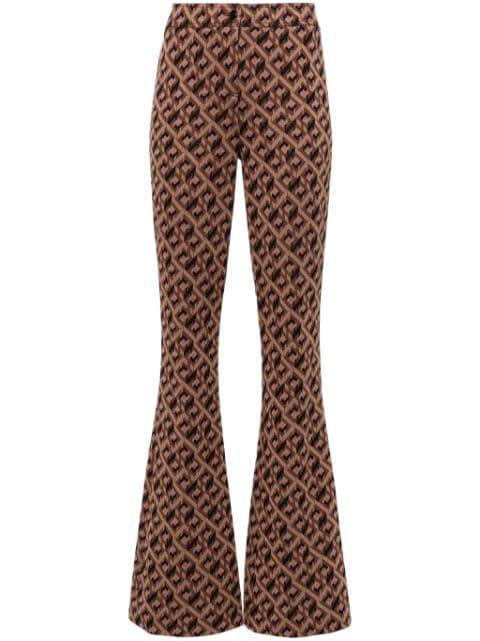 Greg high-waist flared trousers by DIANE VON FURSTENBERG