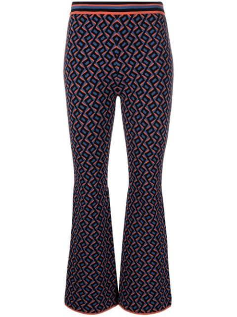 Juno patterned jacquard trousers by DIANE VON FURSTENBERG