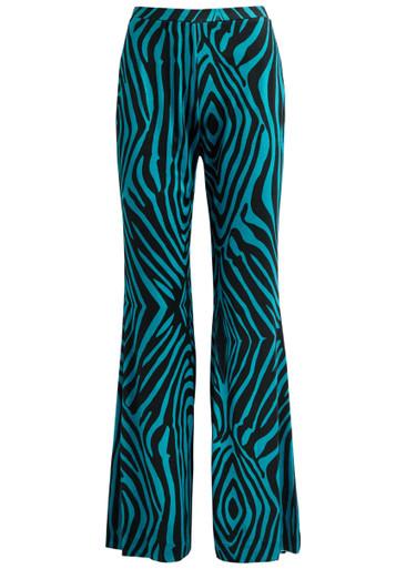 Ruthette printed flared velvet trousers by DIANE VON FURSTENBERG