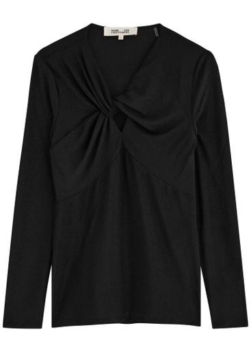 Ursula knotted lamé top by DIANE VON FURSTENBERG