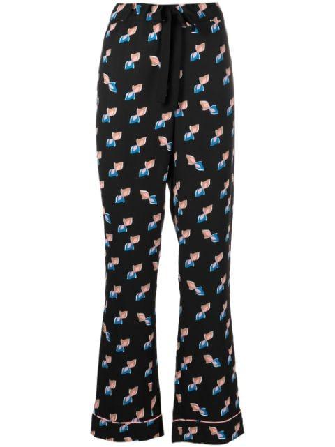 Veronica geometric-print trousers by DIANE VON FURSTENBERG