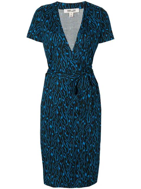 embroidered wrap dress by DIANE VON FURSTENBERG