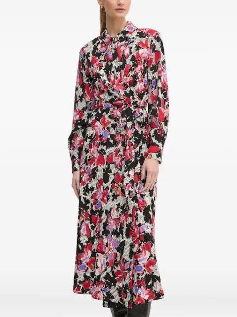 floral-print belted midi dress by DIANE VON FURSTENBERG