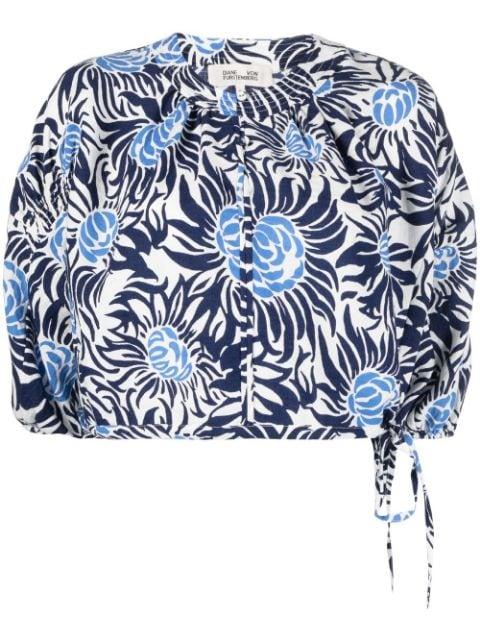 floral-print cropped top by DIANE VON FURSTENBERG