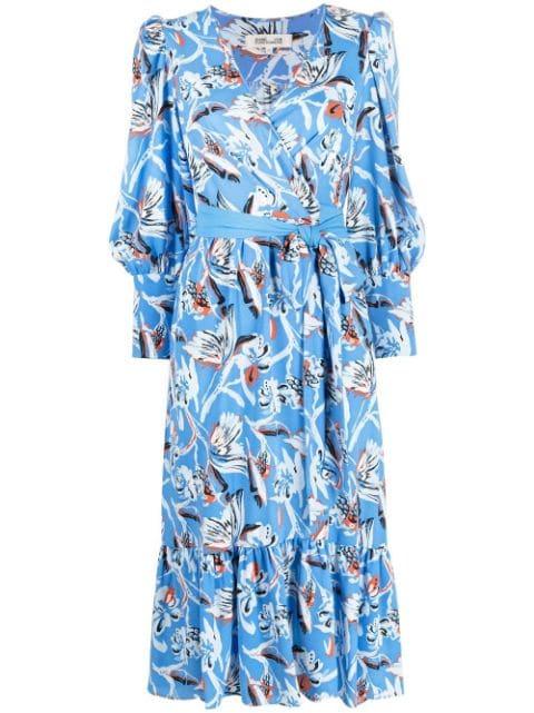 floral-print midi-dress by DIANE VON FURSTENBERG