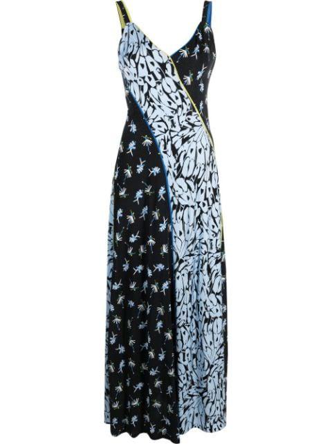 floral-print patchwork dress by DIANE VON FURSTENBERG