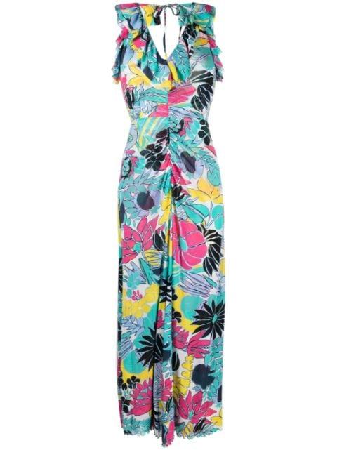 floral-print ruffle-collar dress by DIANE VON FURSTENBERG