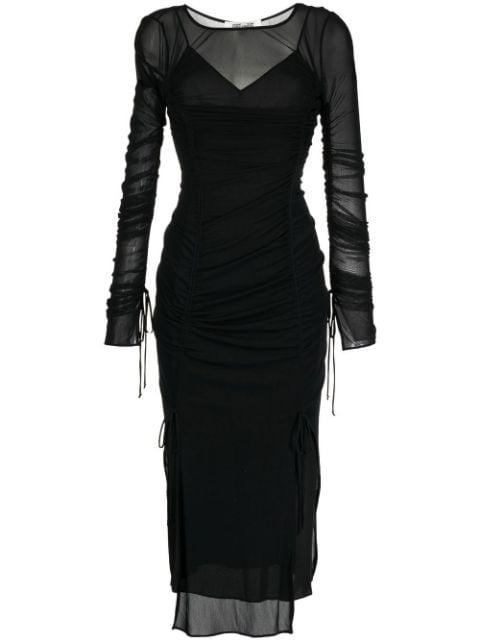 gathered-detail midi dress by DIANE VON FURSTENBERG