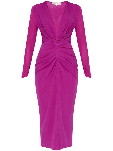ruched midi dress by DIANE VON FURSTENBERG