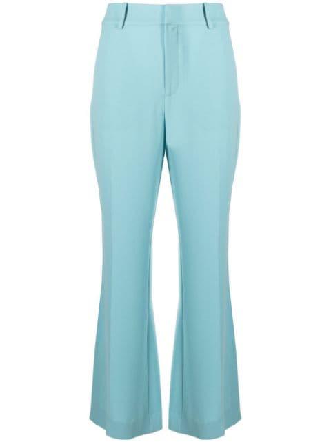 slit-hem flared trousers by DIANE VON FURSTENBERG