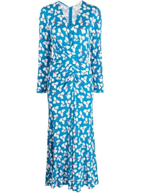 wrap detailed maxi dress by DIANE VON FURSTENBERG