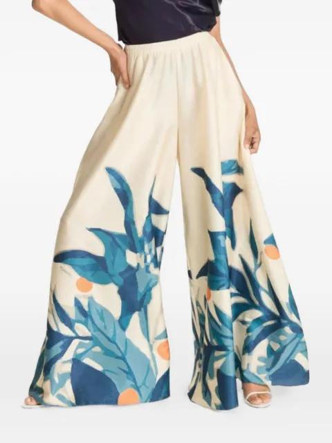 Jant botanical-print palazzo trousers by DIARRABLU