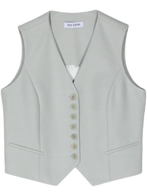 V-neck button-up gilet by DICE KAYEK