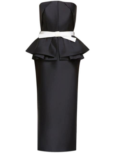 bow-detailing midi dress by DICE KAYEK