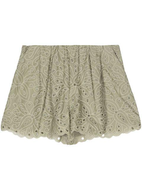 broderie anglaise cotton shorts by DICE KAYEK