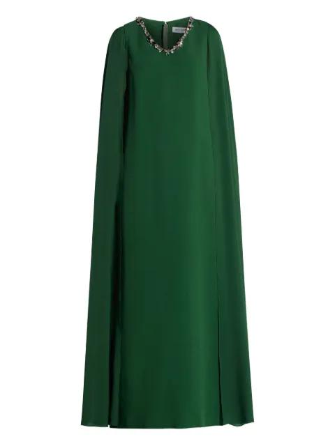 embellished cape-detail gown by DICE KAYEK