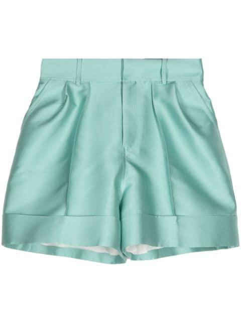 satin-finish mini shorts by DICE KAYEK