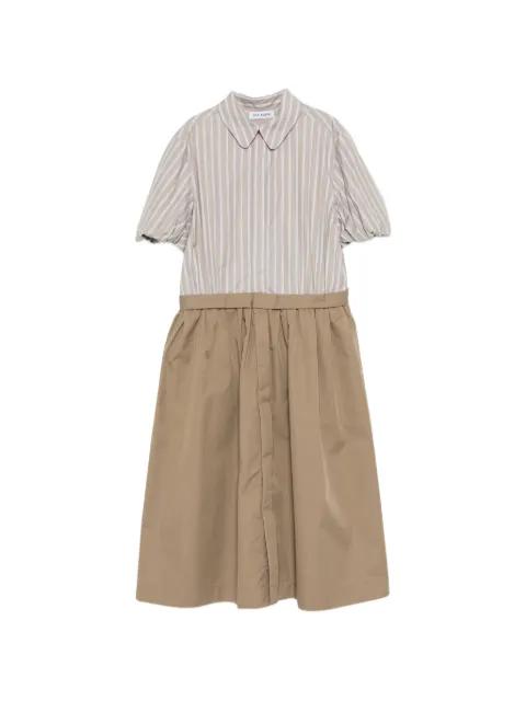 sculptural-sleeves striped shirt dress by DICE KAYEK