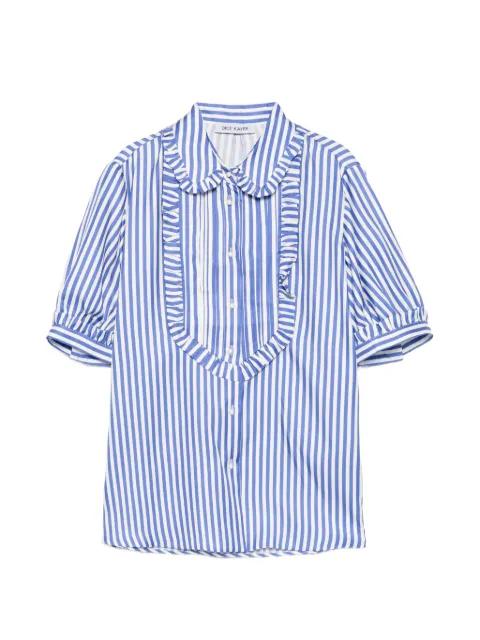 striped puff-sleeves blouse by DICE KAYEK