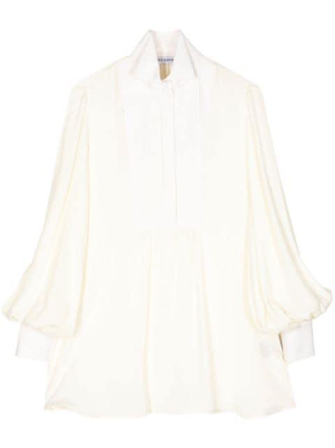 wingtip-collar silk shirt by DICE KAYEK
