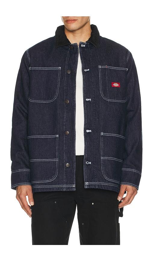 Dickies Denim Blanket Lined Chore Coat in Blue by DICKIES