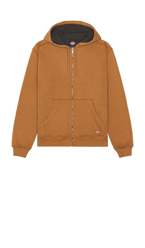 Dickies Full Zip Thermal Lined Fleece in Brown by DICKIES