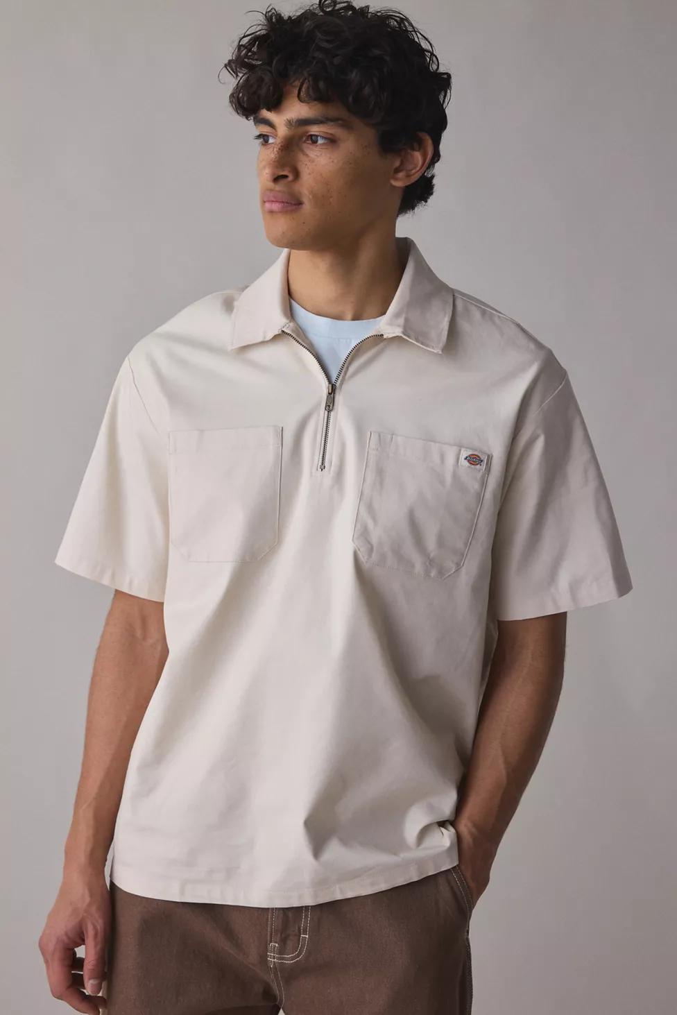 Dickies Ranch Quarter Zip Short Sleeve Shirt by DICKIES Dickies Ranch Quarter Zip Short Sleeve Shirt by DICKIES