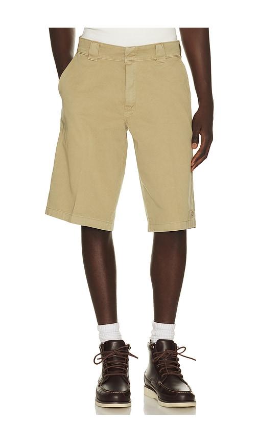 Dickies Worn in 13 Loose Work Short in Tan by DICKIES