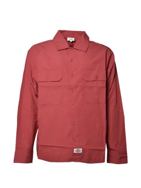 logo-patch chest-pocket shirt by DICKIES