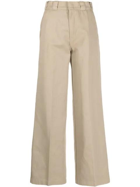 logo-patch straight-leg trousers by DICKIES