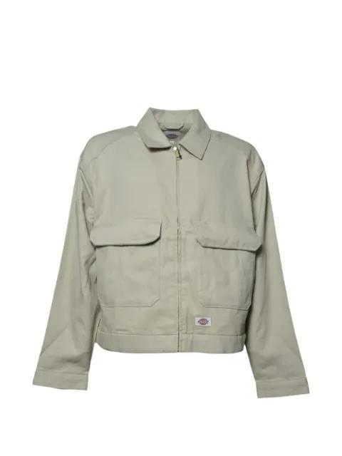 logo-patch zip-up jacket by DICKIES