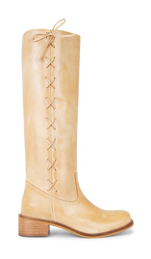 Dico Copenhagen Ann Gaucho Boot With Side Laces in Neutral by DICO COPENHAGEN