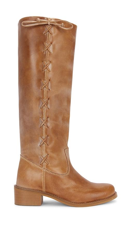 Dico Copenhagen Ann Gaucho With Laces Boot in Tan by DICO COPENHAGEN