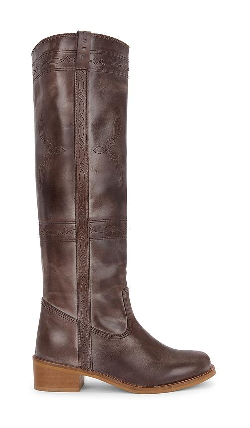 Dico Copenhagen Ann Gaucho With Western Stitching Boot in Brown by DICO COPENHAGEN
