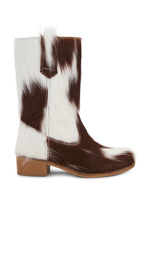 Dico Copenhagen Julia Fur Gaucho Boot in Brown by DICO COPENHAGEN