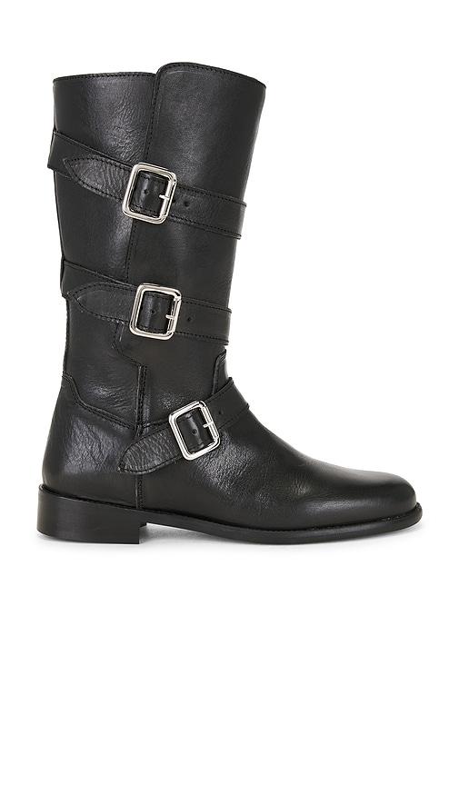 Dico Copenhagen Mia Triple Buckle Boot in Black by DICO COPENHAGEN
