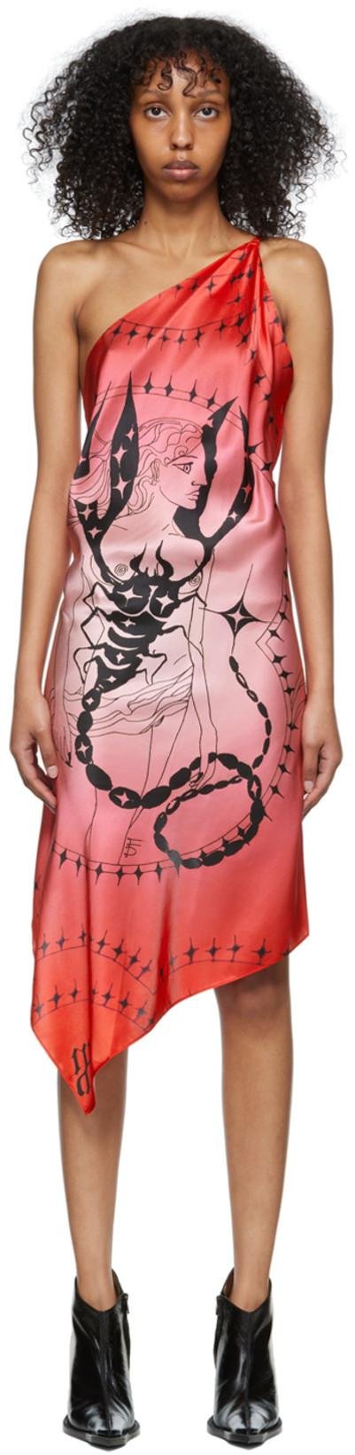 Pink Silk Midi Dress by DIDU