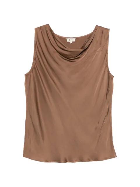 draped-neck sleeveless top by DIEGA
