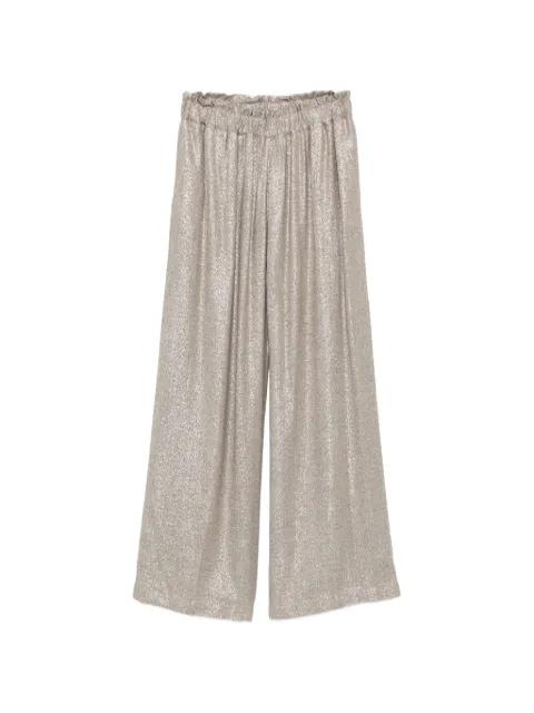 metallic wide-leg palazzo pants by DIEGA