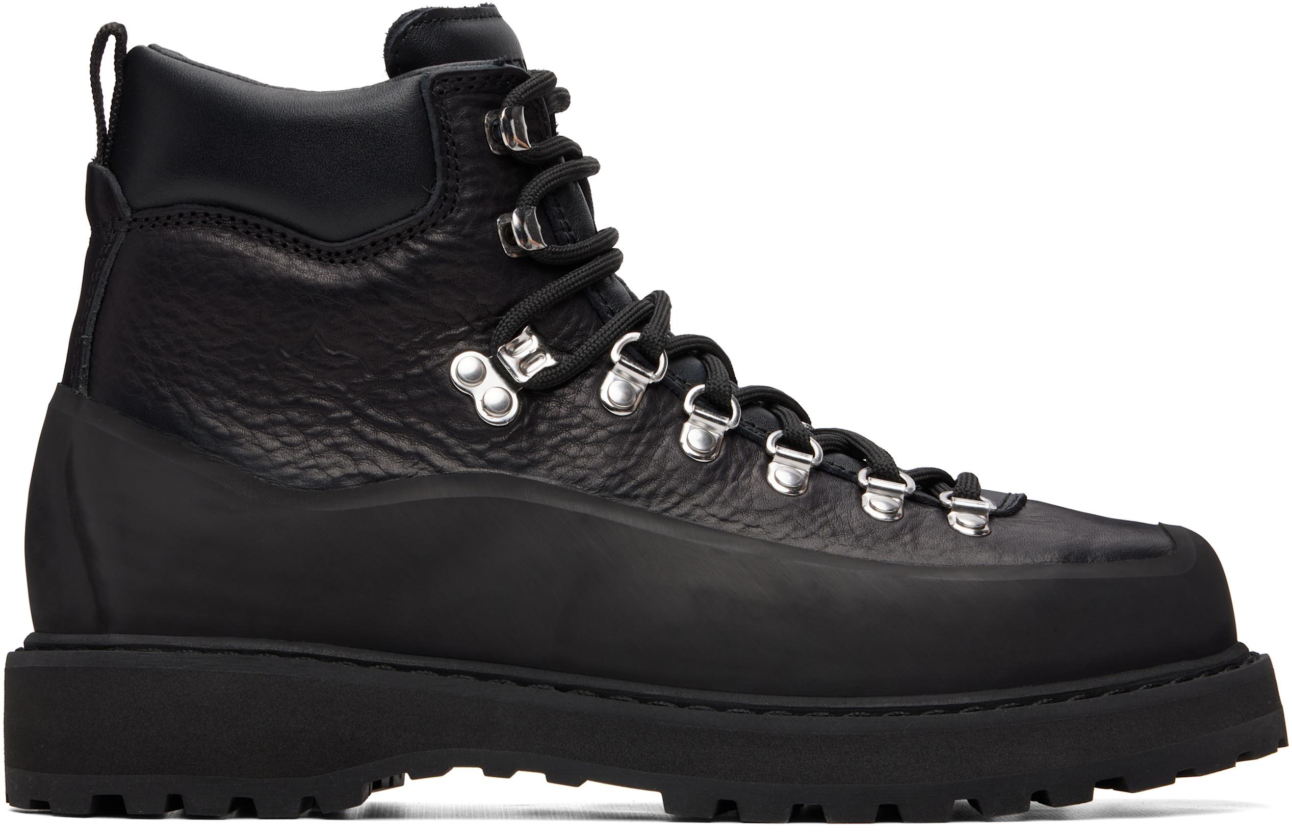 Black Roccia Vet Gomma Boots by DIEMME