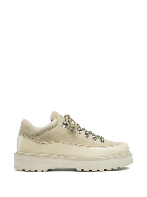 cream suede sneakers by DIEMME