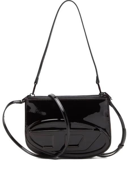 1DR Twin patent-leather logo shoulder bag by DIESEL
