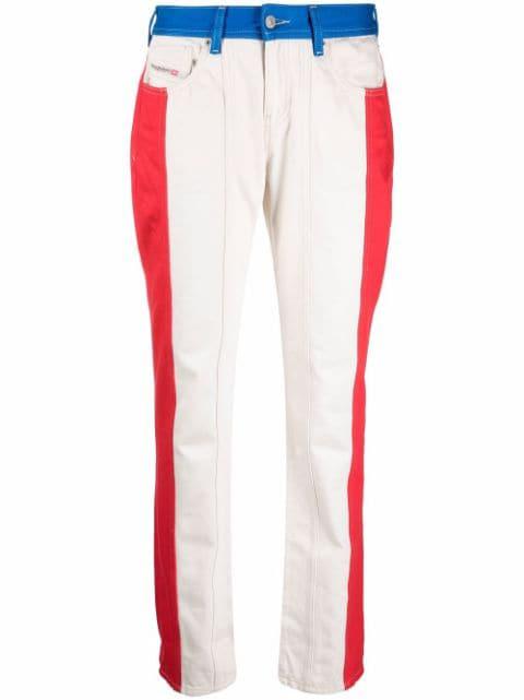 2002 0eiar colour-blocked trousers by DIESEL