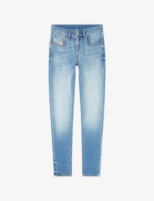 2019 D-Strukt 0adbk Slim-Leg Denim Jeans by DIESEL